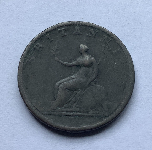 Great Britain 1806 halfpenny coin